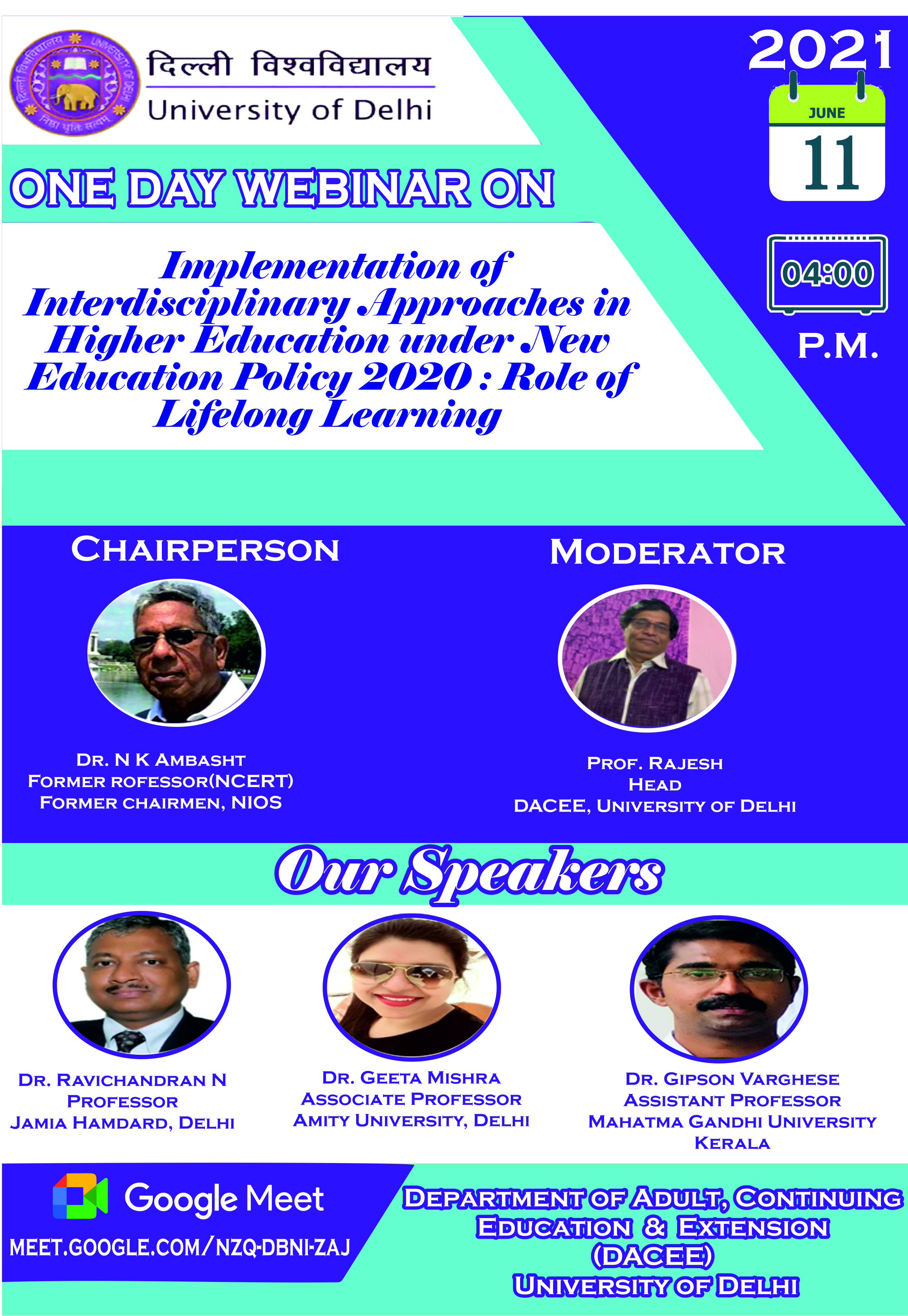 Seminar on 11 June 2021